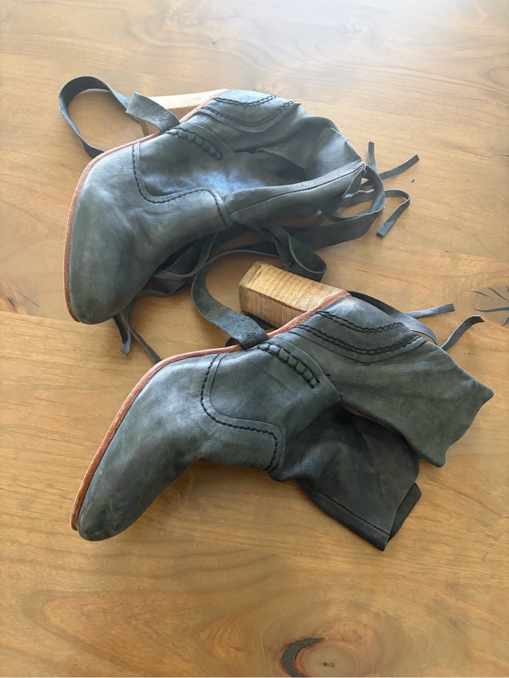 Free People Seven Wonders Wrap-tie Booties Euro 41 - Picture 4 of 9